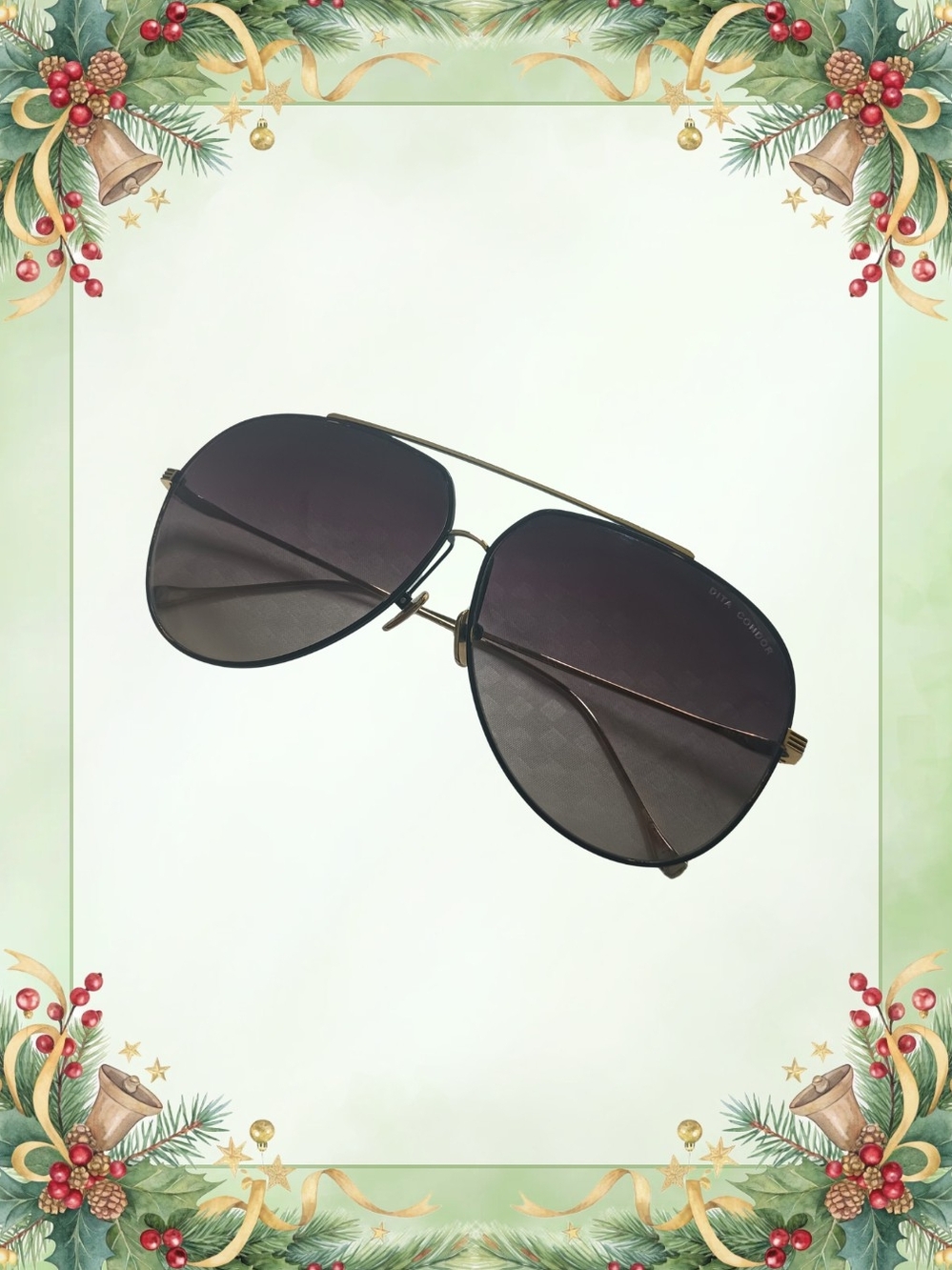 Dita Condor Men's Aviator Sunglasses in Gold and Black